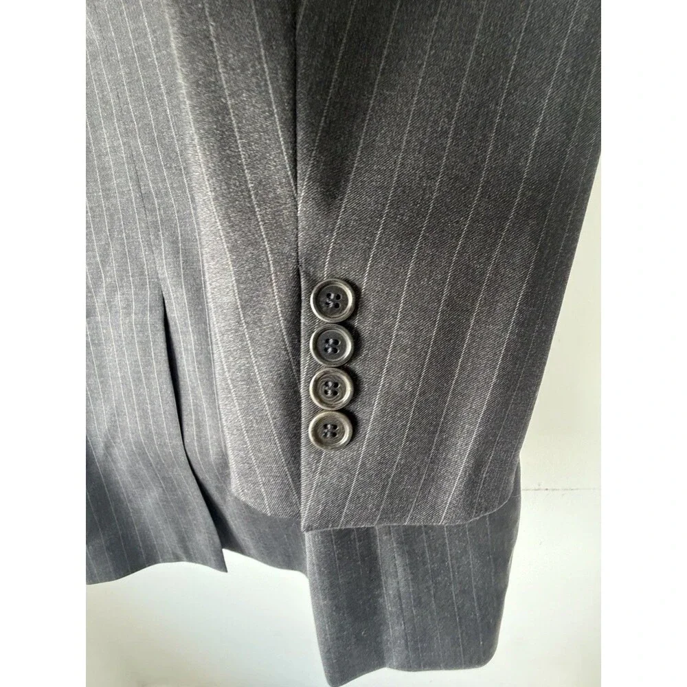 Brooks Brothers 1818 Madison 44L Gray Pinstripe Wool Sport Coat Blazer USA